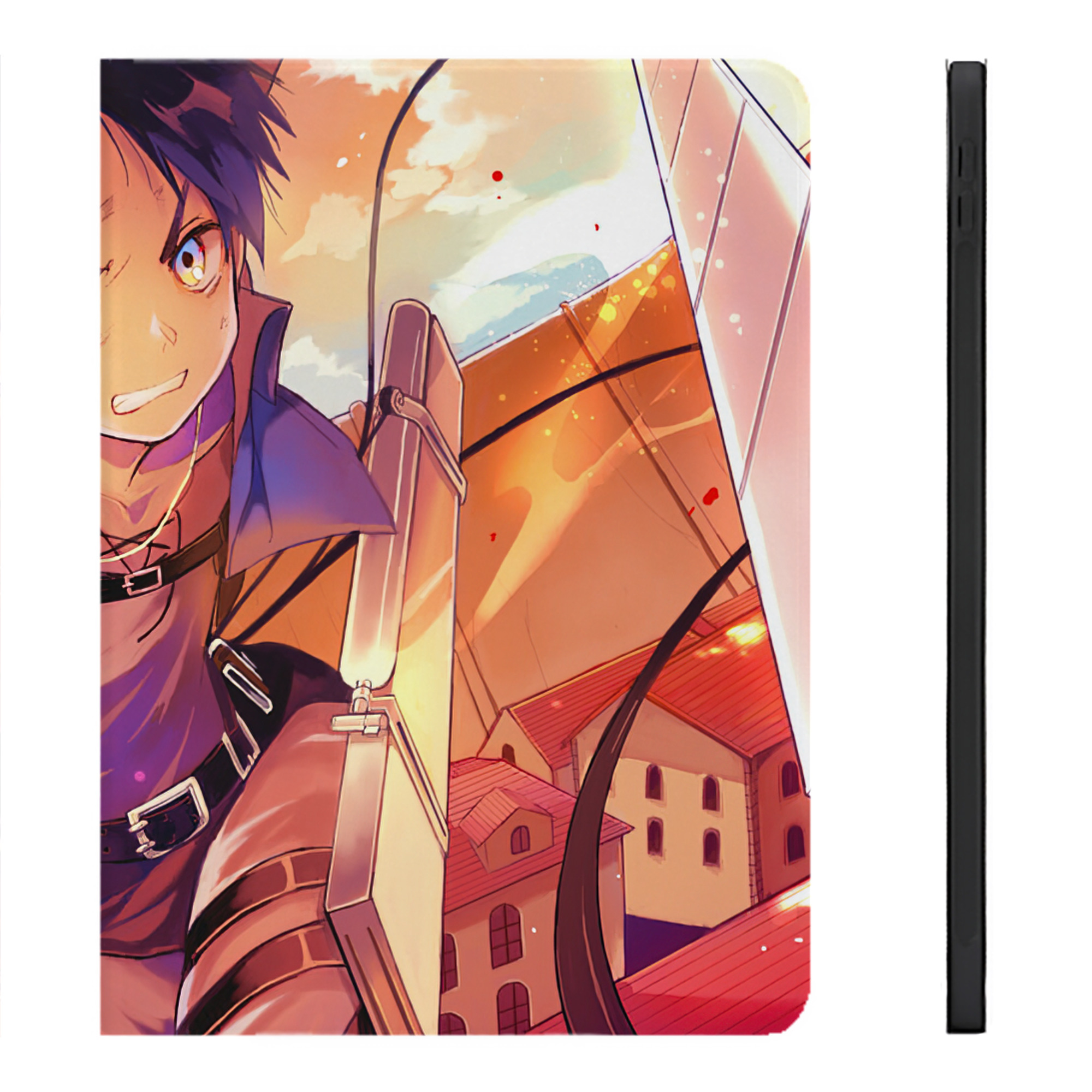 （画像用） 進撃の巨人 Attack on Titan IPadケース ペンホルダー付き ブックスタイルデザイン